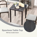Square Dining Table with Solid Wood Frame for 4-Person by LJGDeals