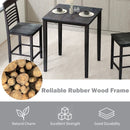 Square Dining Table with Solid Wood Frame for 4-Person by LJGDeals