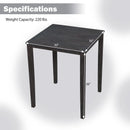 Square Dining Table with Solid Wood Frame for 4-Person by LJGDeals