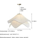 GobekUsa Fabric Petal Pendant Lights - Nordic Creamy Bar Suspension Lamp