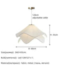 GobekUsa Fabric Petal Pendant Lights - Nordic Creamy Bar Suspension Lamp