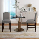 2 Pcs Fabric Nail Head Counter Height Dining Side Chairs Set by LJGDeals