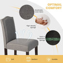 2 Pcs Fabric Nail Head Counter Height Dining Side Chairs Set by LJGDeals