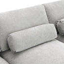 Modular Sectional With Storage Pockets, 5 Seat U Shaped Couch Set With Pillows, Free Combination Modern Cloud Sofa With 2 Movable Ottoman