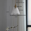 GobekUsa Clear Glass Copper LED Pendant Lamp for Home Decor and Lighting