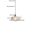 GobekUsa Clear Glass Copper LED Pendant Lamp for Home Decor and Lighting