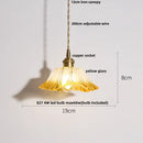 GobekUsa Clear Glass Copper LED Pendant Lamp for Home Decor and Lighting