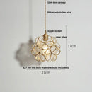 GobekUsa Clear Glass Copper LED Pendant Lamp for Home Decor and Lighting