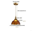GobekUsa Clear Glass Copper LED Pendant Lamp for Home Decor and Lighting