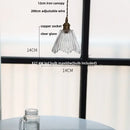 GobekUsa Clear Glass Copper LED Pendant Lamp for Home Decor and Lighting