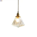 GobekUsa Clear Glass Copper LED Pendant Lamp for Home Decor and Lighting