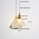 GobekUsa Clear Glass Copper LED Pendant Lamp for Home Decor and Lighting