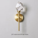 GobekUsa Crystal Gold LED Wall Sconce for Bedroom Living Room Hotel Hallway
