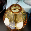 GobekUsa Amber Glass Vase for Desk Decoration and Floral Arrangement