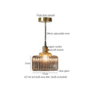 GobekUsa Glass Pleats LED Pendant Lights for Home and Commercial Spaces