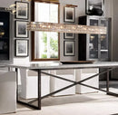 GobekUsa Crystal LED Linear Chandelier for Kitchen Island Dining Room