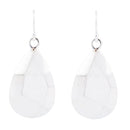 Faceted Sterling Silver Drop Earrings
