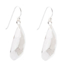Faceted Sterling Silver Drop Earrings
