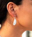 Faceted Sterling Silver Drop Earrings