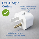 GroundLuxe Grounding Safety Adapter for North American Outlet by GroundLuxe