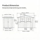 6x9 FT Outdoor Metal Storage Shed with Window & Flower Rack by HouseOfZazla