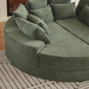 Round Oversized Sofa Bed With 5 Throw Pillows by HouseOfZazla