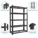 Heavy Duty 5 Tier Adjustable Metal Mesh Storage Rack With 2000 Lbs Capacity - Brushed Nickel by HouseOfZazla