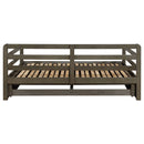 Twin Long 2 Drawer Daybed With Extendable Trundle, Storage Drawers, Fits Standard Mattress - Gray