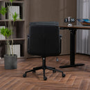Office Chair, Mid Back Home Office Desk Task Chair With Wheels And Arms Ergonomic Computer Rolling Swivel Chair With Padded Armrest by HouseOfZazla