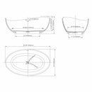 Freestanding Solid Surface Soaking Bathtub For Bathroom by HouseOfZazla