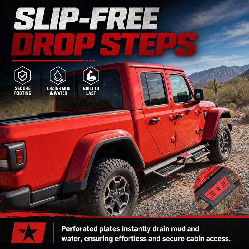Hexagonal Style Running Boards for Jeep Gladiator JT, photo 7 of 10