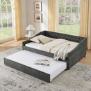 Upholstered Daybed With USB Charging & Pull Out Bed by HouseOfZazla