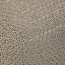 Semi Rounded Pouf Cable Knitted Perfect Seating