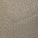 Semi Rounded Pouf, Cable Knitted, Perfect Seating