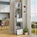70.87" H Tall Bathroom Storage Cabinet with 1 Door and 2 Drawers by HouseOfZazla