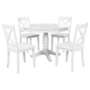 5 Pieces Dining Table And Chairs Set For 4 Persons, Kitchen Room Solid Wood Table With 4 Chairs