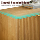 Fluted Sideboard Cabinet with 4-6 Doors and Wood-Grain Top