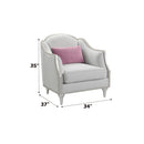 Kasa - Chair With Pillow - Beige Linen & Champagne