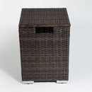 Outdoor Rectangle Fire Pit Table And Propane Tank Cover by HouseOfZazla