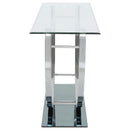 Danville U-shaped Glass Top Entryway Console Table Chrome