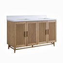 Fully Assembled 60'' Light Coffee Single Sink Bathroom Vanity