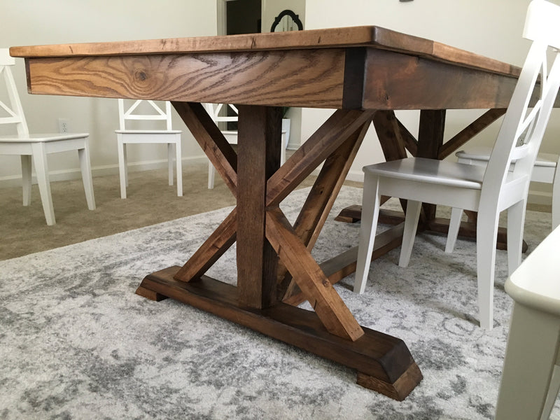 Fancy Trestle X Dining Table