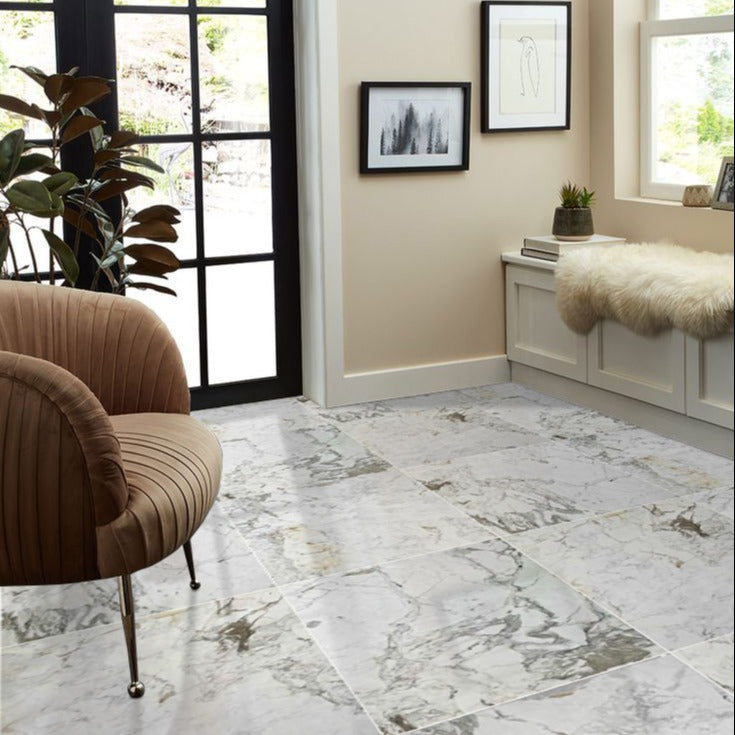 Fantasia White Exotic Marble Polished Floor and Wall Tile