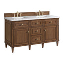James Martin Lorelai 60" Double Bathroom Vanity, Mid-Century Walnut