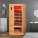 Far Infrared Wooden Sauna Room with Bluetooth Speakers and Oxygen Ionizer for 1-2 person by LJGDeals