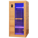 Far Infrared Wooden Sauna Room with Bluetooth Speakers and Oxygen Ionizer for 1-2 person by DirectDeals