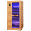 Far Infrared Wooden Sauna Room with Bluetooth Speakers and Oxygen Ionizer for 1-2 person by LJGDeals