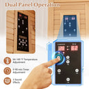 Far Infrared Wooden Sauna Room with Bluetooth Speakers and Oxygen Ionizer for 1-2 person by LJGDeals