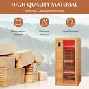 Far Infrared Wooden Sauna Room with Bluetooth Speakers and Oxygen Ionizer for 1-2 person by LJGDeals