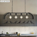 GobekUsa Farmhouse Metal Hanging Birdcage Pendant Light for Dining Room Ceiling and Island